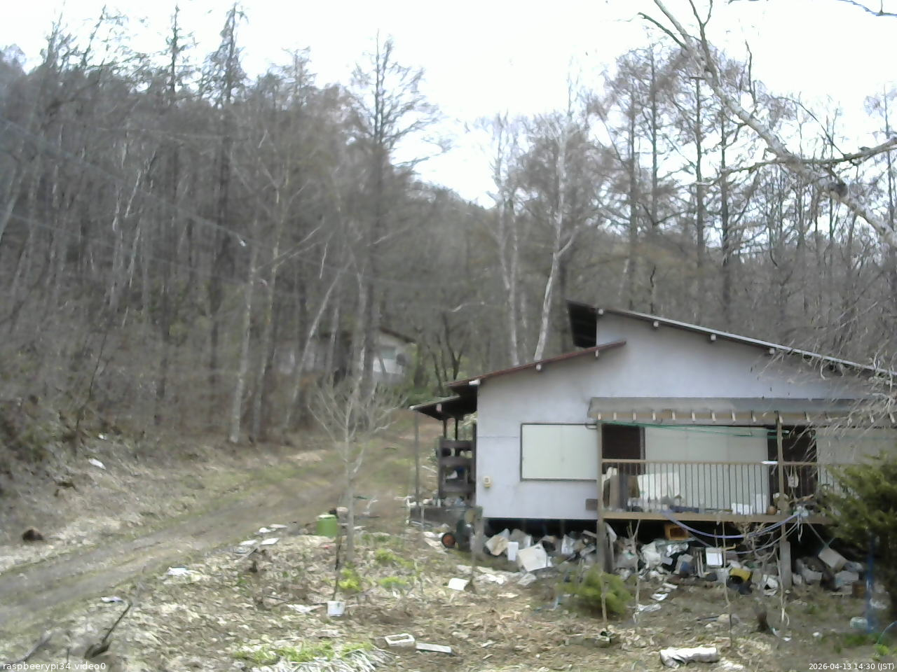 長野県菅平高原 ゆたか山荘 西側(坂上) 2026/04/13 14:30