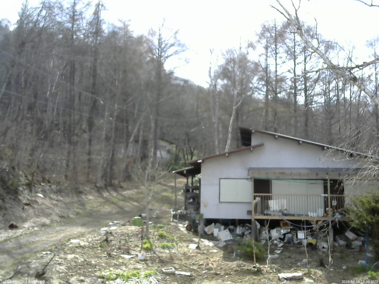 長野県菅平高原 ゆたか山荘 西側(坂上) 2026/04/14 14:30