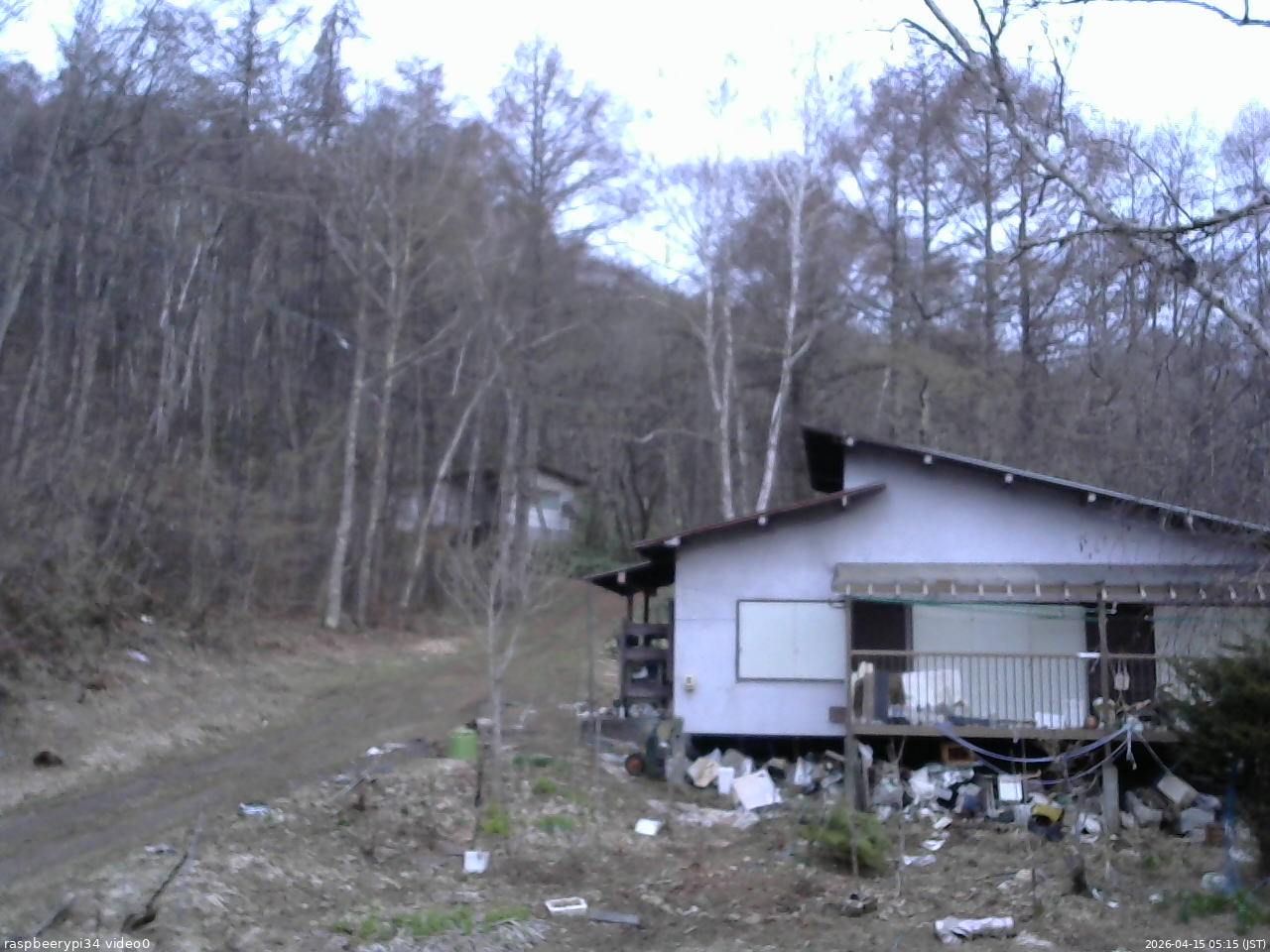 長野県菅平高原 ゆたか山荘 西側(坂上) 2026/04/15 05:15