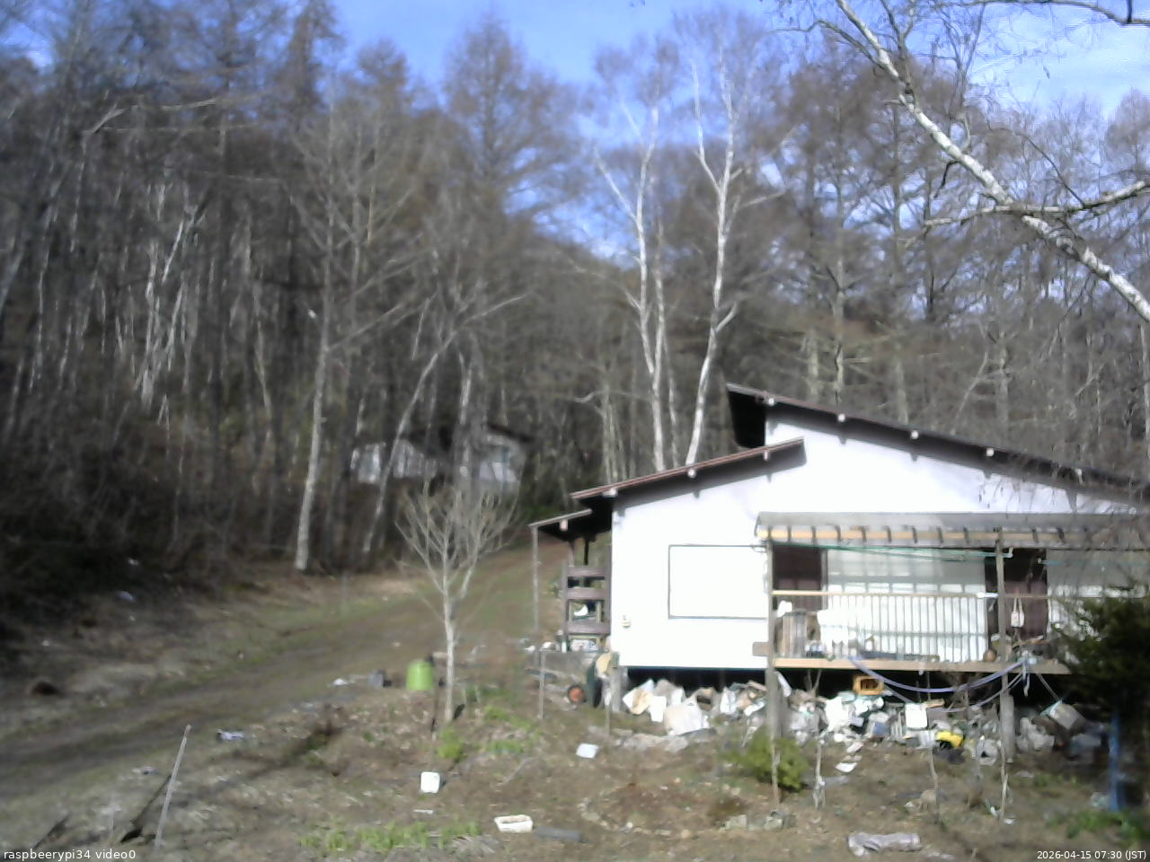 長野県菅平高原 ゆたか山荘 西側(坂上) 2026/04/15 07:30