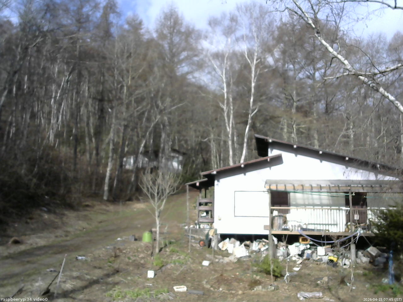 長野県菅平高原 ゆたか山荘 西側(坂上) 2026/04/15 07:45