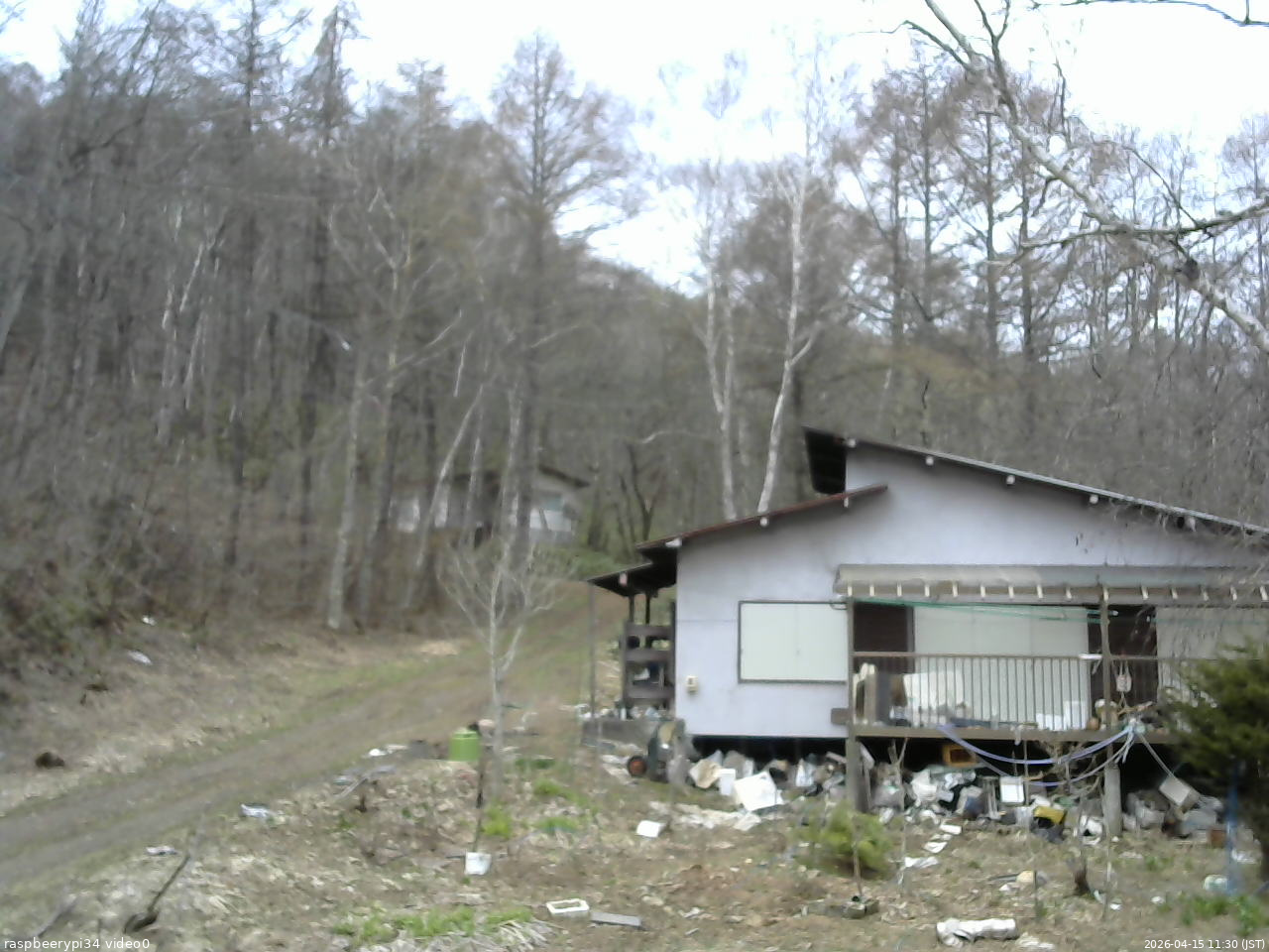 長野県菅平高原 ゆたか山荘 西側(坂上) 2026/04/15 11:30