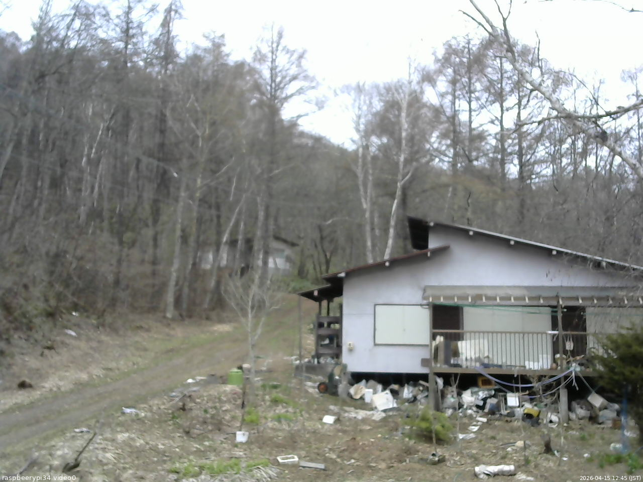 長野県菅平高原 ゆたか山荘 西側(坂上) 2026/04/15 12:45