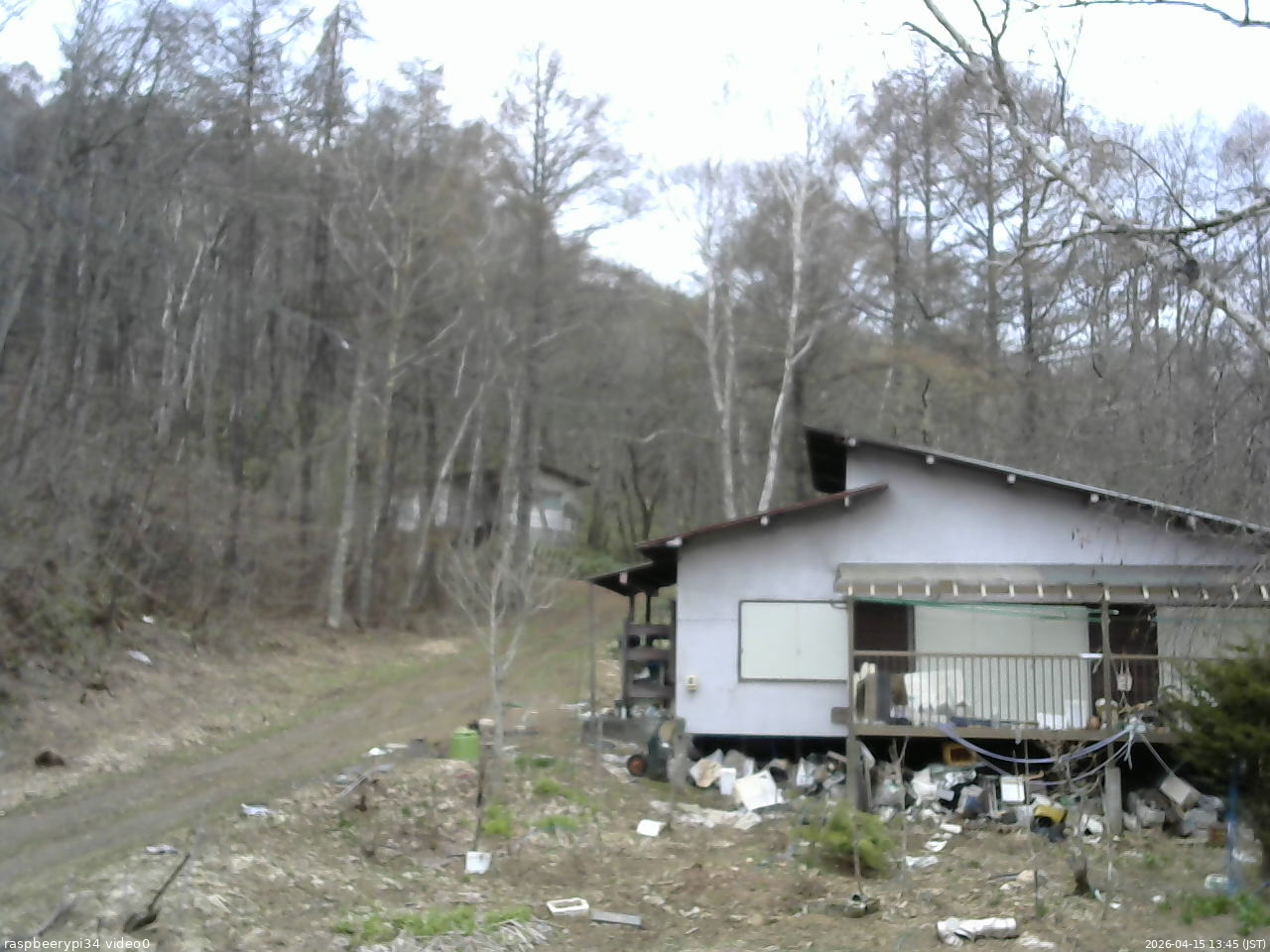 長野県菅平高原 ゆたか山荘 西側(坂上) 2026/04/15 13:45