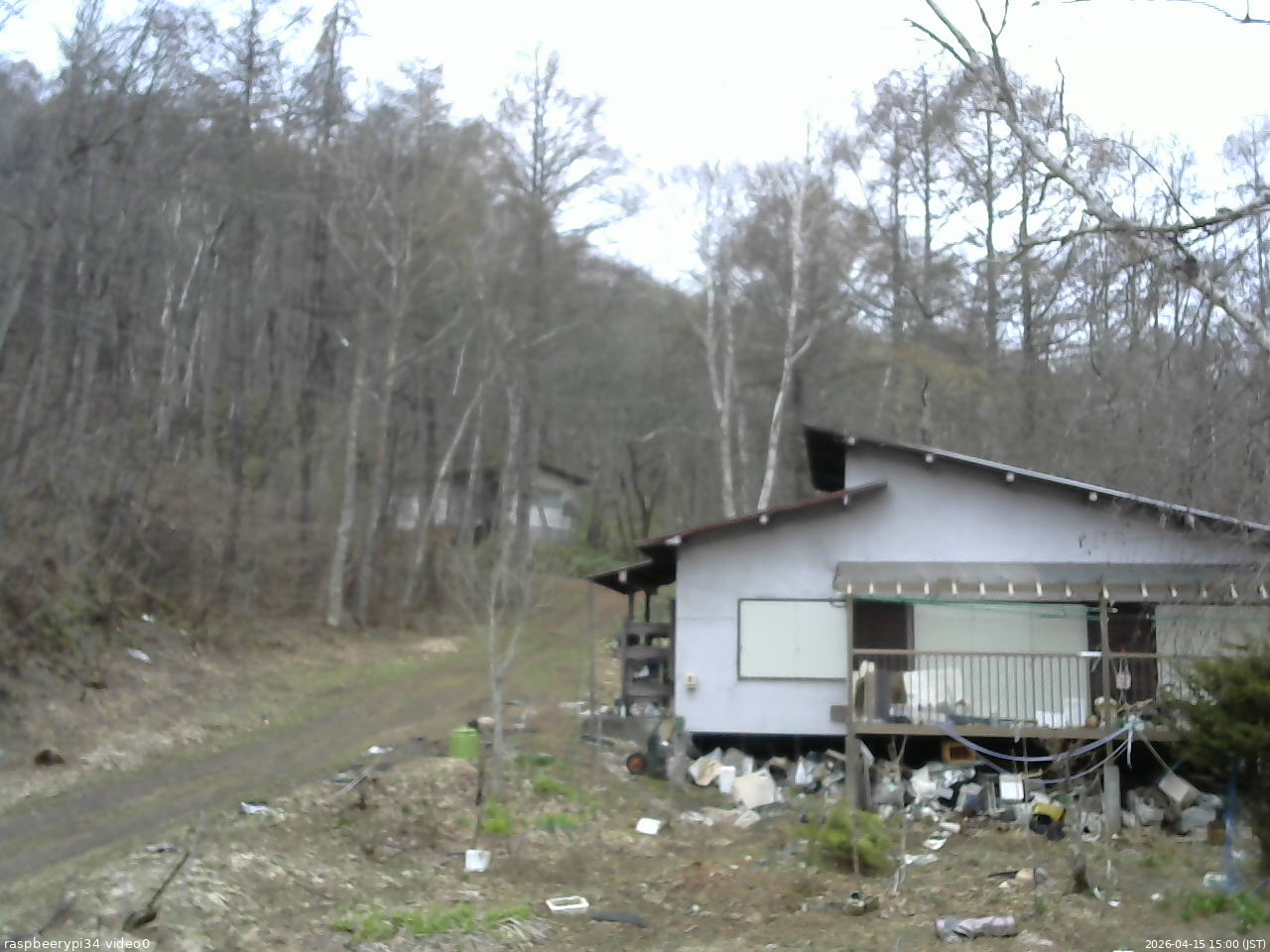 長野県菅平高原 ゆたか山荘 西側(坂上) 2026/04/15 15:00