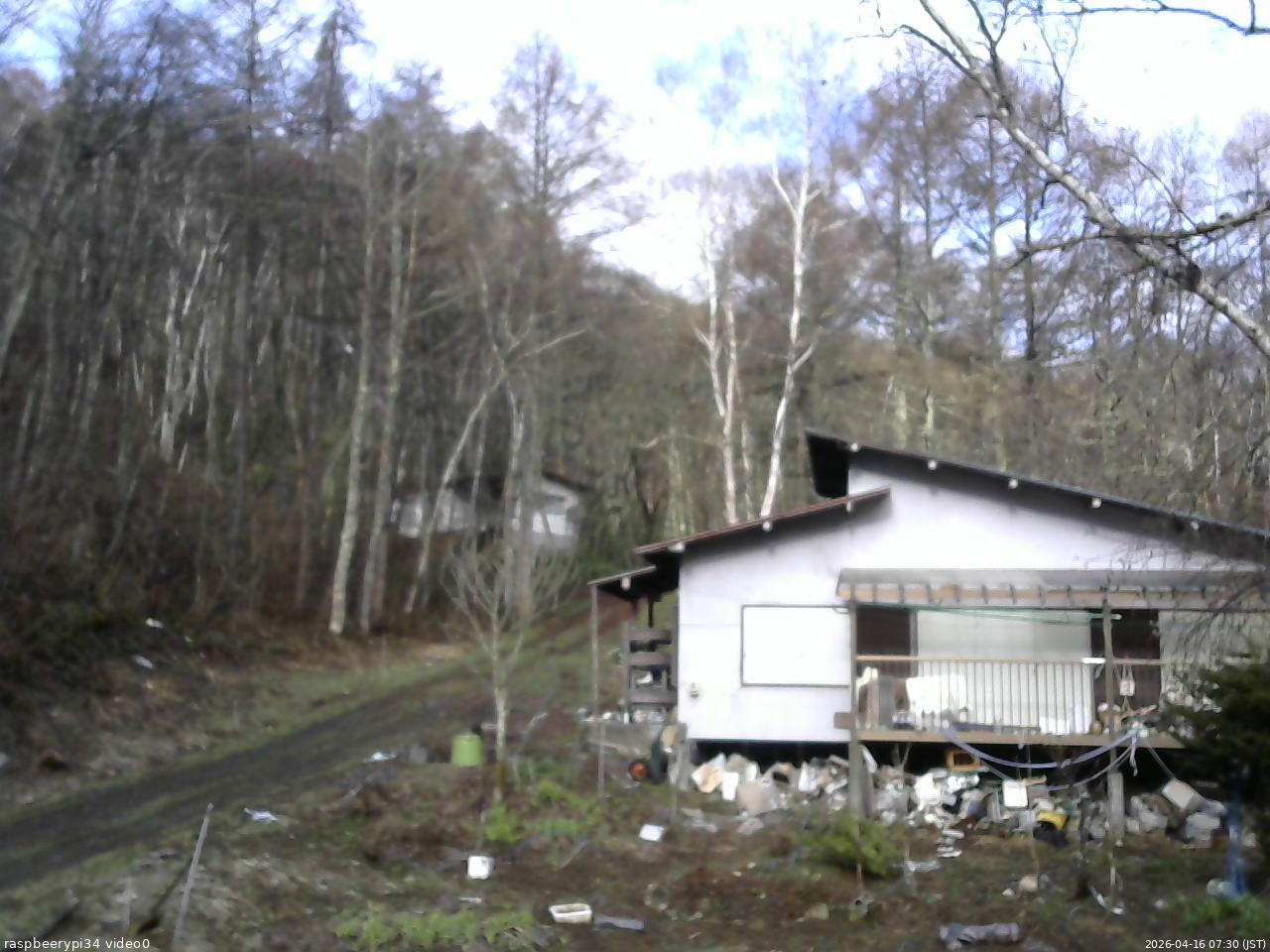 長野県菅平高原 ゆたか山荘 西側(坂上) 2026/04/16 07:30