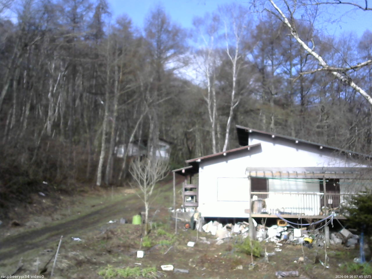 長野県菅平高原 ゆたか山荘 西側(坂上) 2026/04/16 07:45