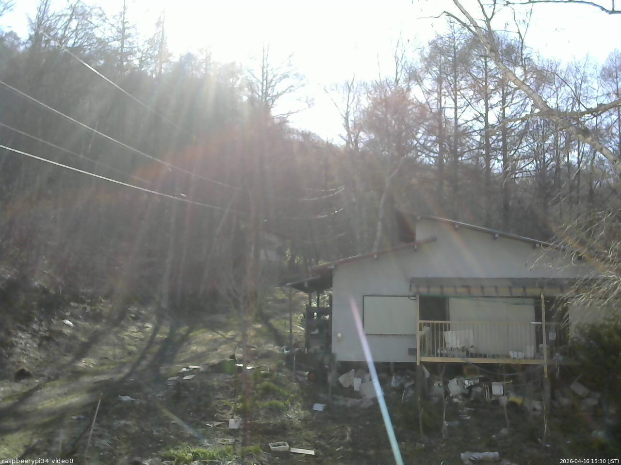 長野県菅平高原 ゆたか山荘 西側(坂上) 2026/04/16 15:30