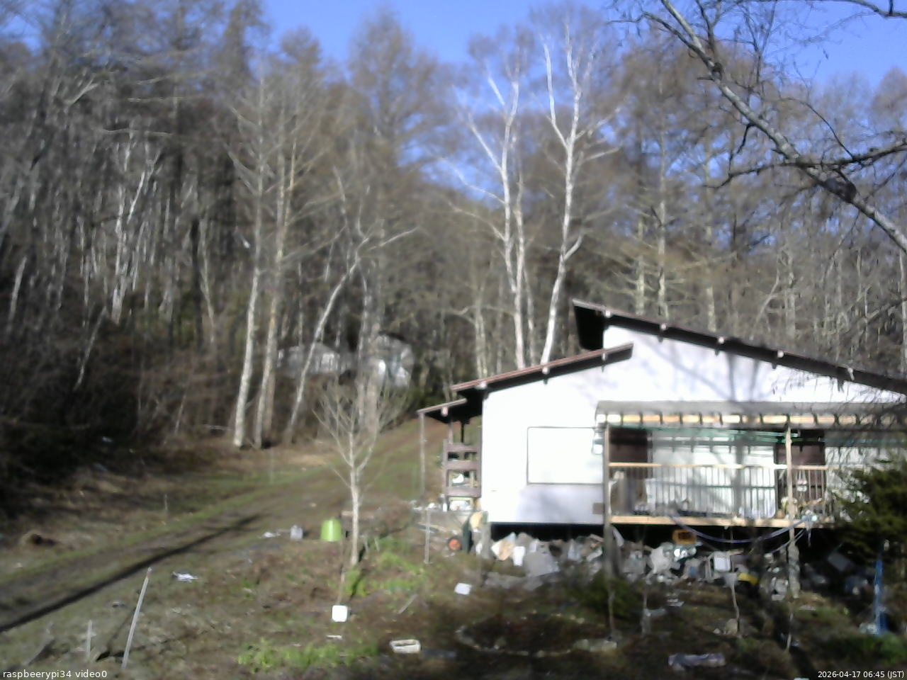 長野県菅平高原 ゆたか山荘 西側(坂上) 2026/04/17 06:45