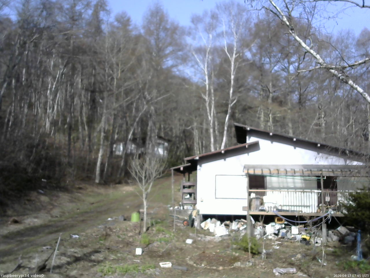 長野県菅平高原 ゆたか山荘 西側(坂上) 2026/04/17 07:45