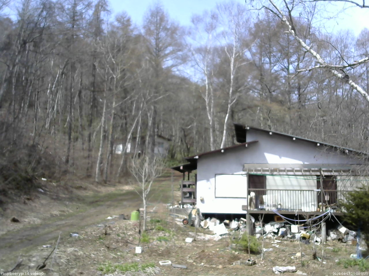長野県菅平高原 ゆたか山荘 西側(坂上) 2026/04/17 10:00