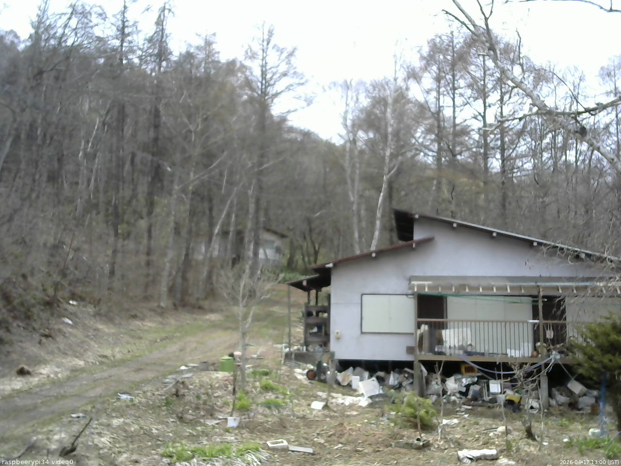 長野県菅平高原 ゆたか山荘 西側(坂上) 2026/04/17 13:00
