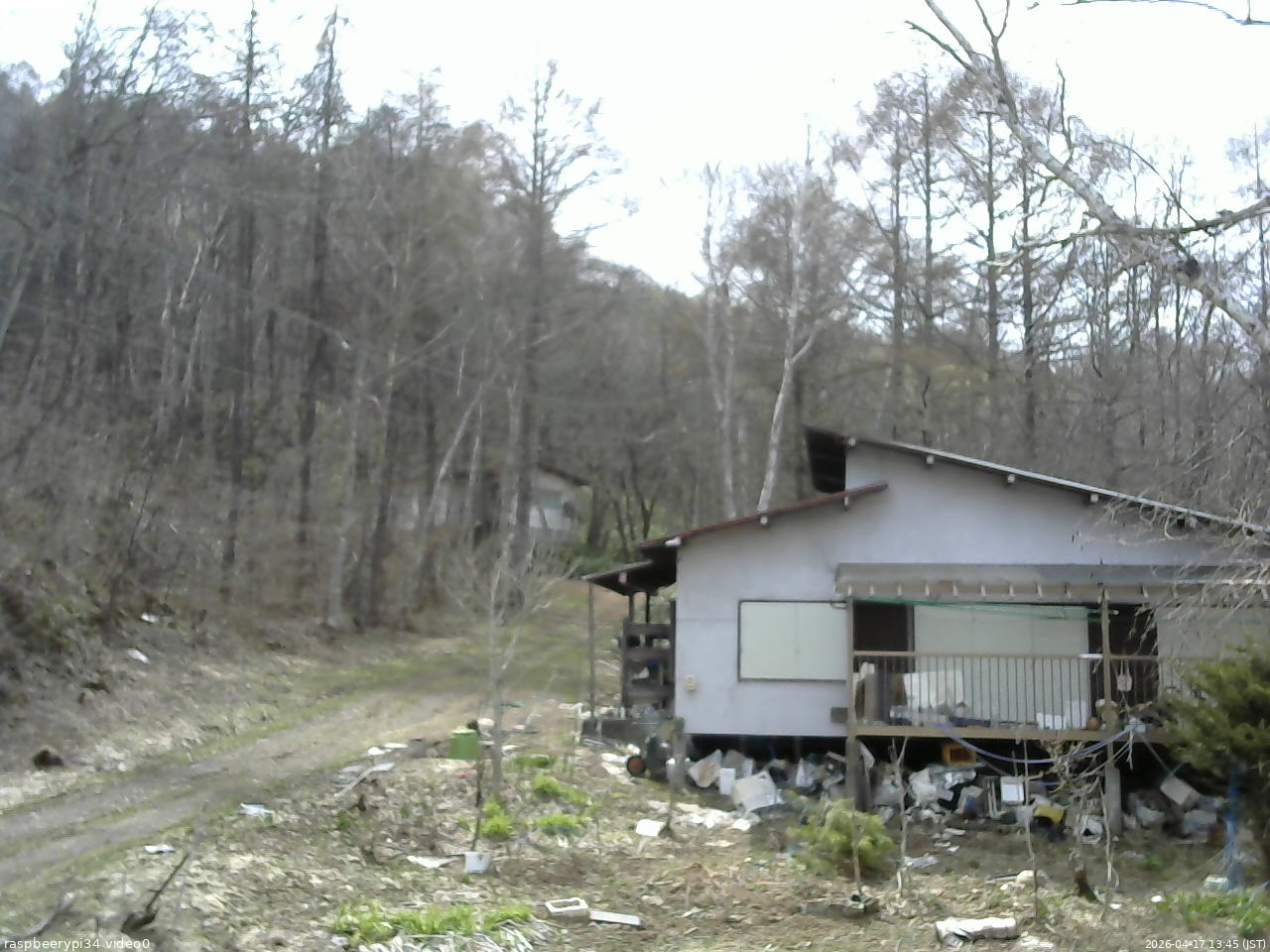 長野県菅平高原 ゆたか山荘 西側(坂上) 2026/04/17 13:45