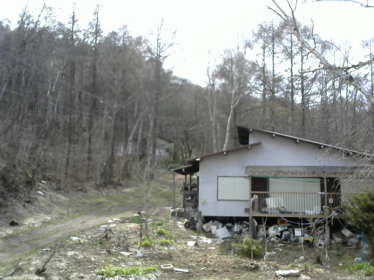 長野県菅平高原 ゆたか山荘 西側(坂上) 2026/04/17 14:15
