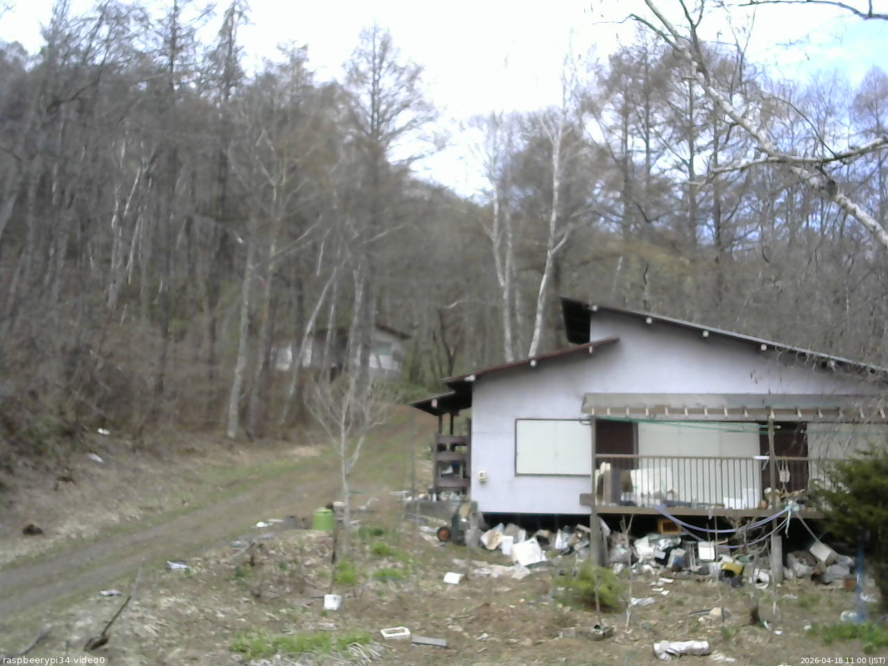 長野県菅平高原 ゆたか山荘 西側(坂上) 2026/04/18 11:00