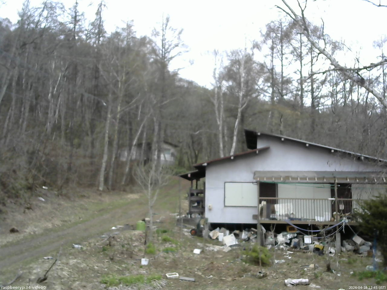 長野県菅平高原 ゆたか山荘 西側(坂上) 2026/04/18 12:45