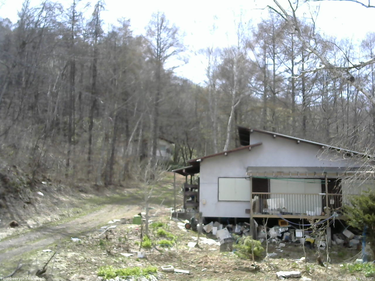 長野県菅平高原 ゆたか山荘 西側(坂上) 2026/04/19 13:45