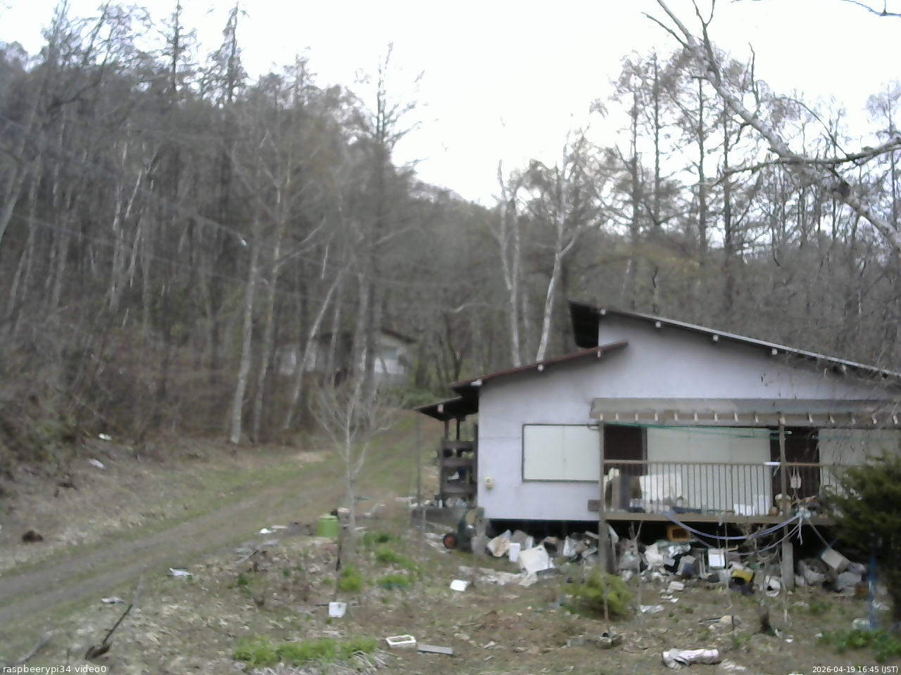 長野県菅平高原 ゆたか山荘 西側(坂上) 2026/04/19 16:45