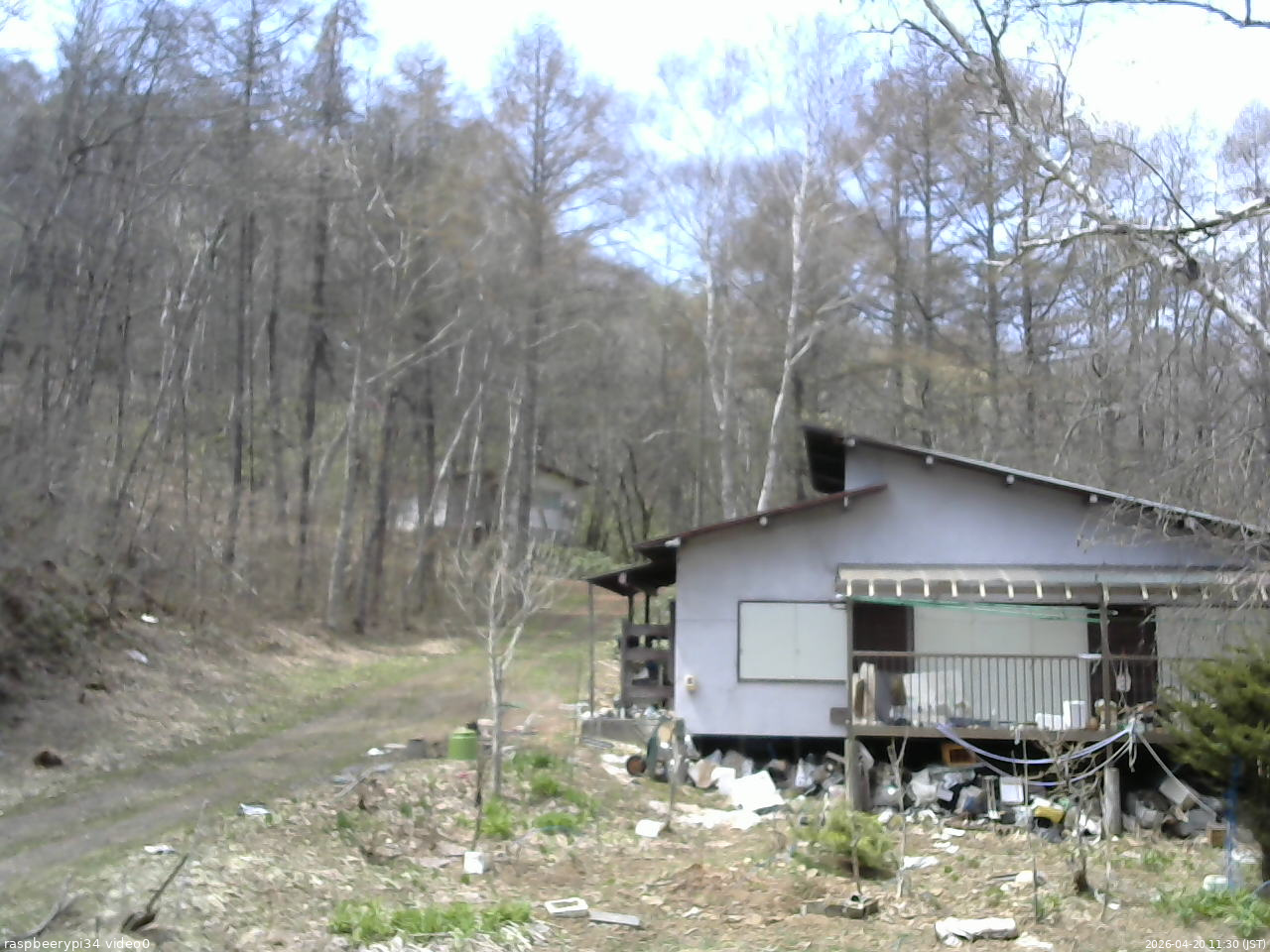 長野県菅平高原 ゆたか山荘 西側(坂上) 2026/04/20 11:30