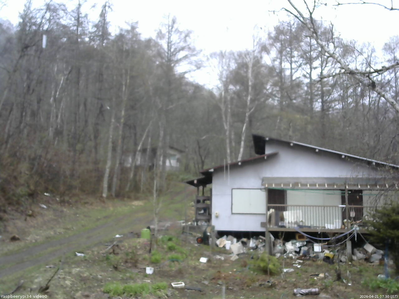 長野県菅平高原 ゆたか山荘 西側(坂上) 2026/04/21 07:30