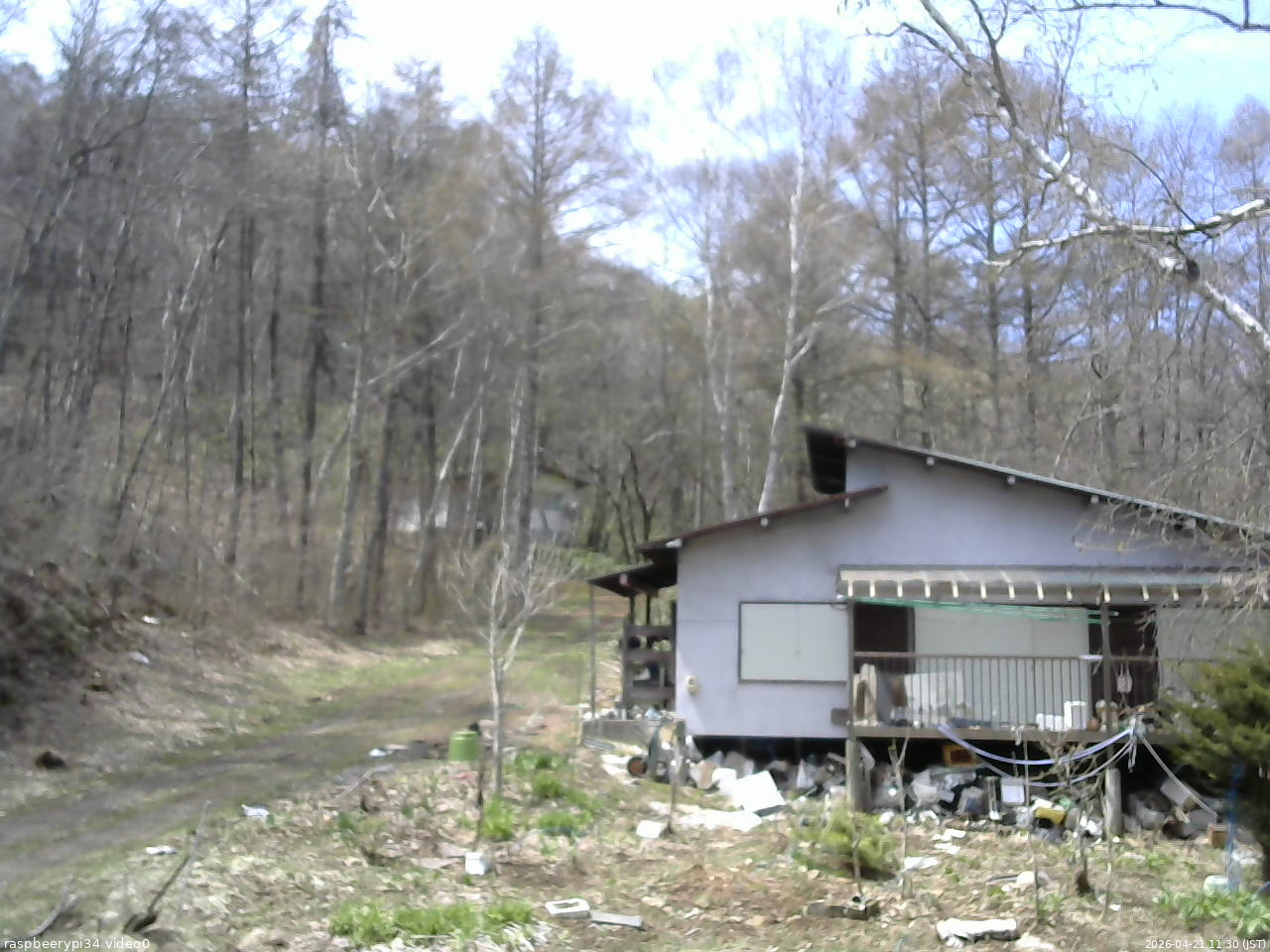長野県菅平高原 ゆたか山荘 西側(坂上) 2026/04/21 11:30