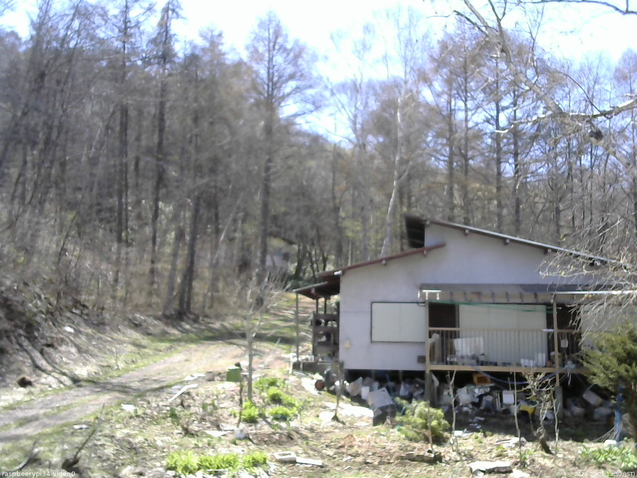 長野県菅平高原 ゆたか山荘 西側(坂上) 2026/04/21 13:30