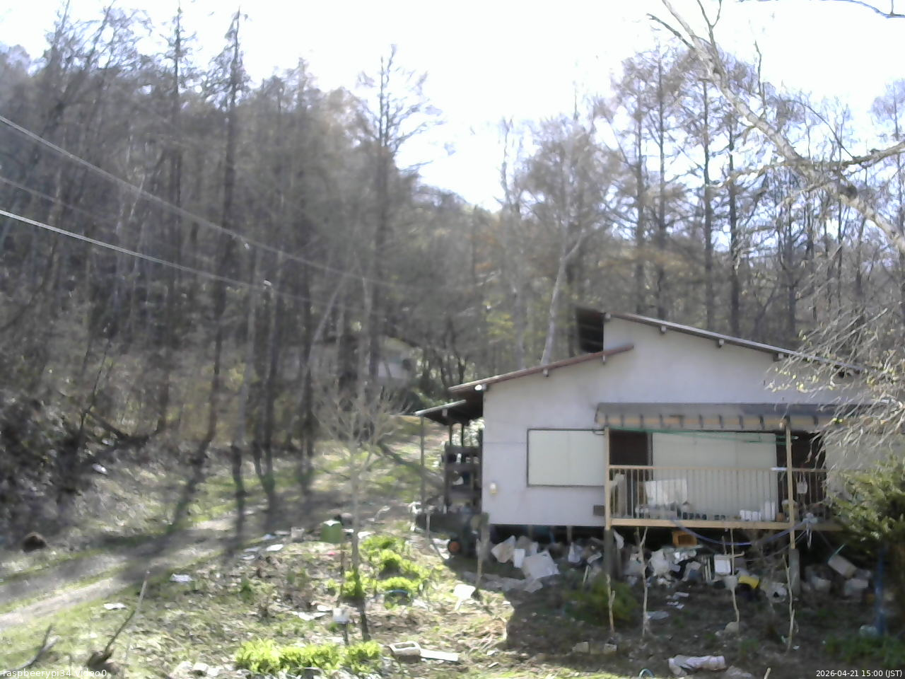長野県菅平高原 ゆたか山荘 西側(坂上) 2026/04/21 15:00