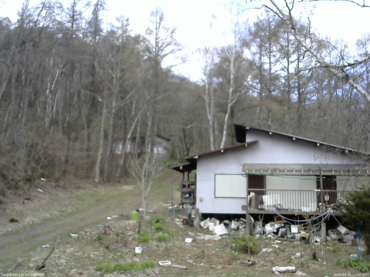 長野県菅平高原 ゆたか山荘 西側(坂上) 2026/04/22 11:45
