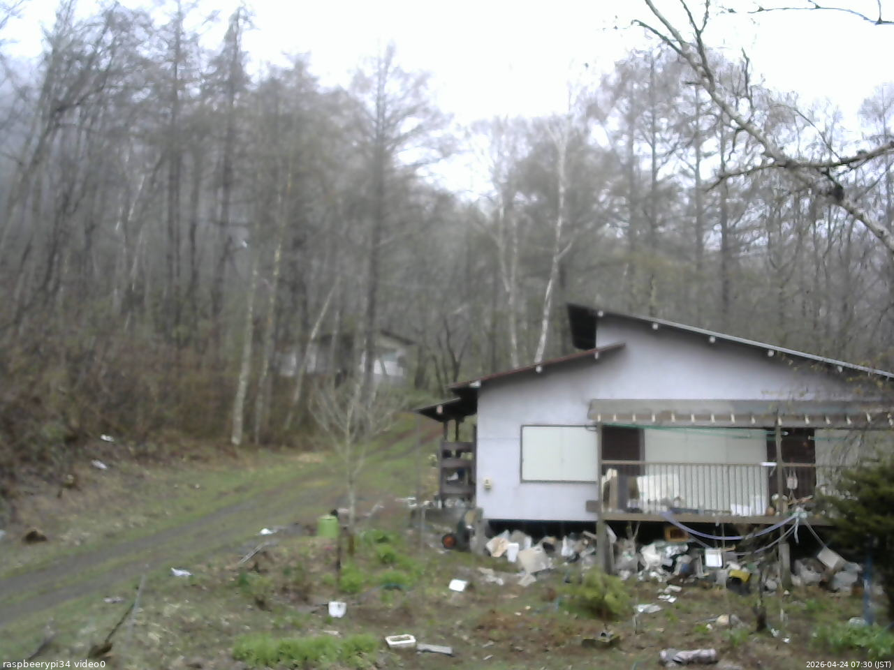 長野県菅平高原 ゆたか山荘 西側(坂上) 2026/04/24 07:30