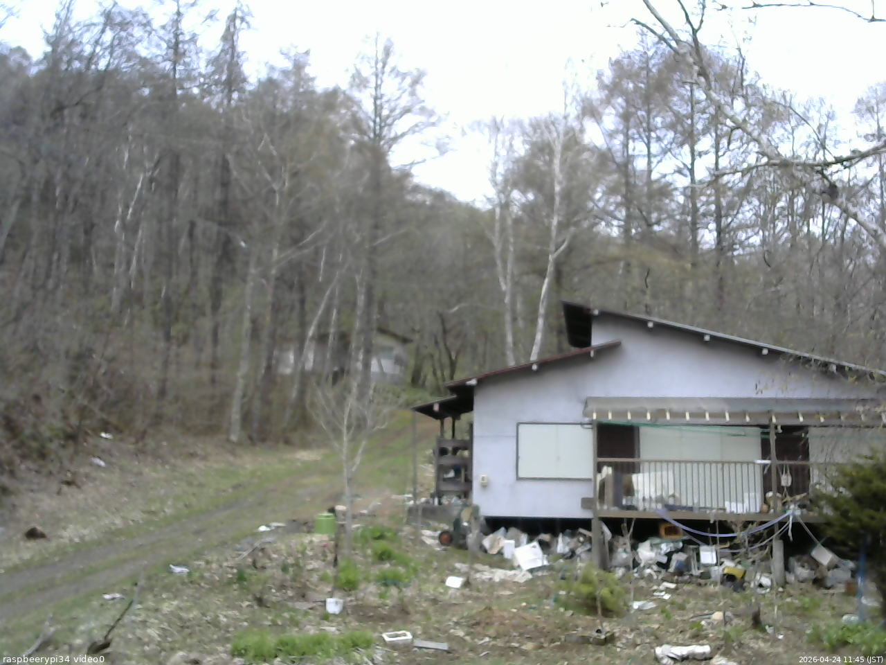 長野県菅平高原 ゆたか山荘 西側(坂上) 2026/04/24 11:45