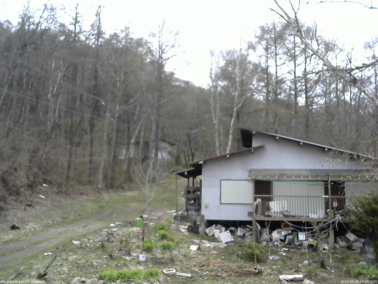 長野県菅平高原 ゆたか山荘 西側(坂上) 2026/04/24 14:30