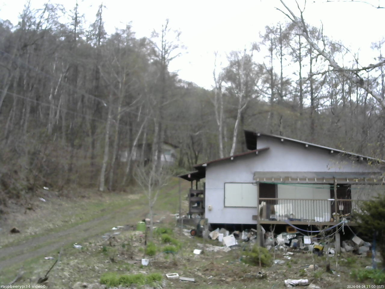 長野県菅平高原 ゆたか山荘 西側(坂上) 2026/04/24 15:00