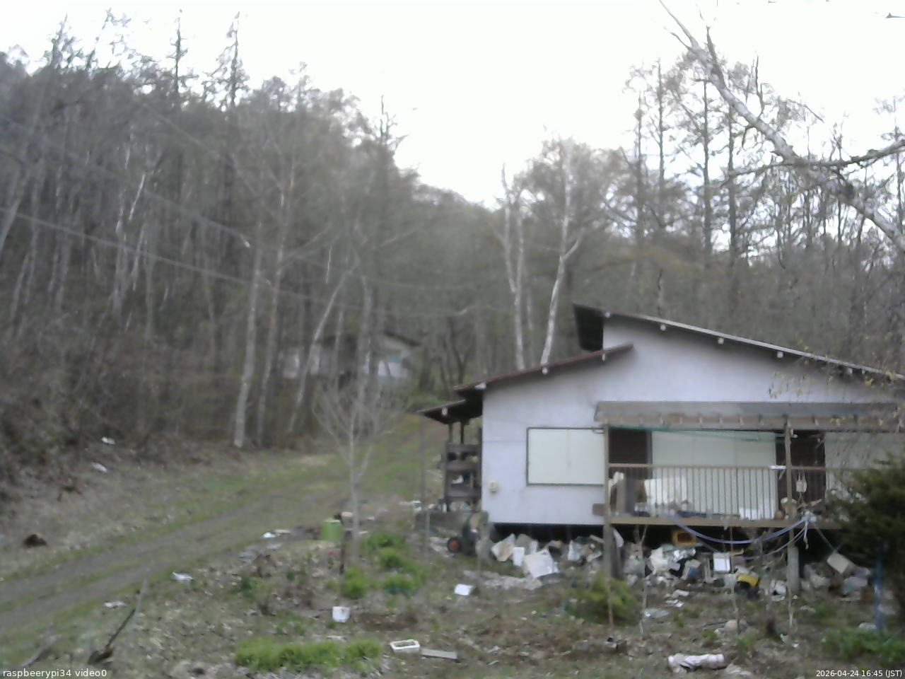 長野県菅平高原 ゆたか山荘 西側(坂上) 2026/04/24 16:45