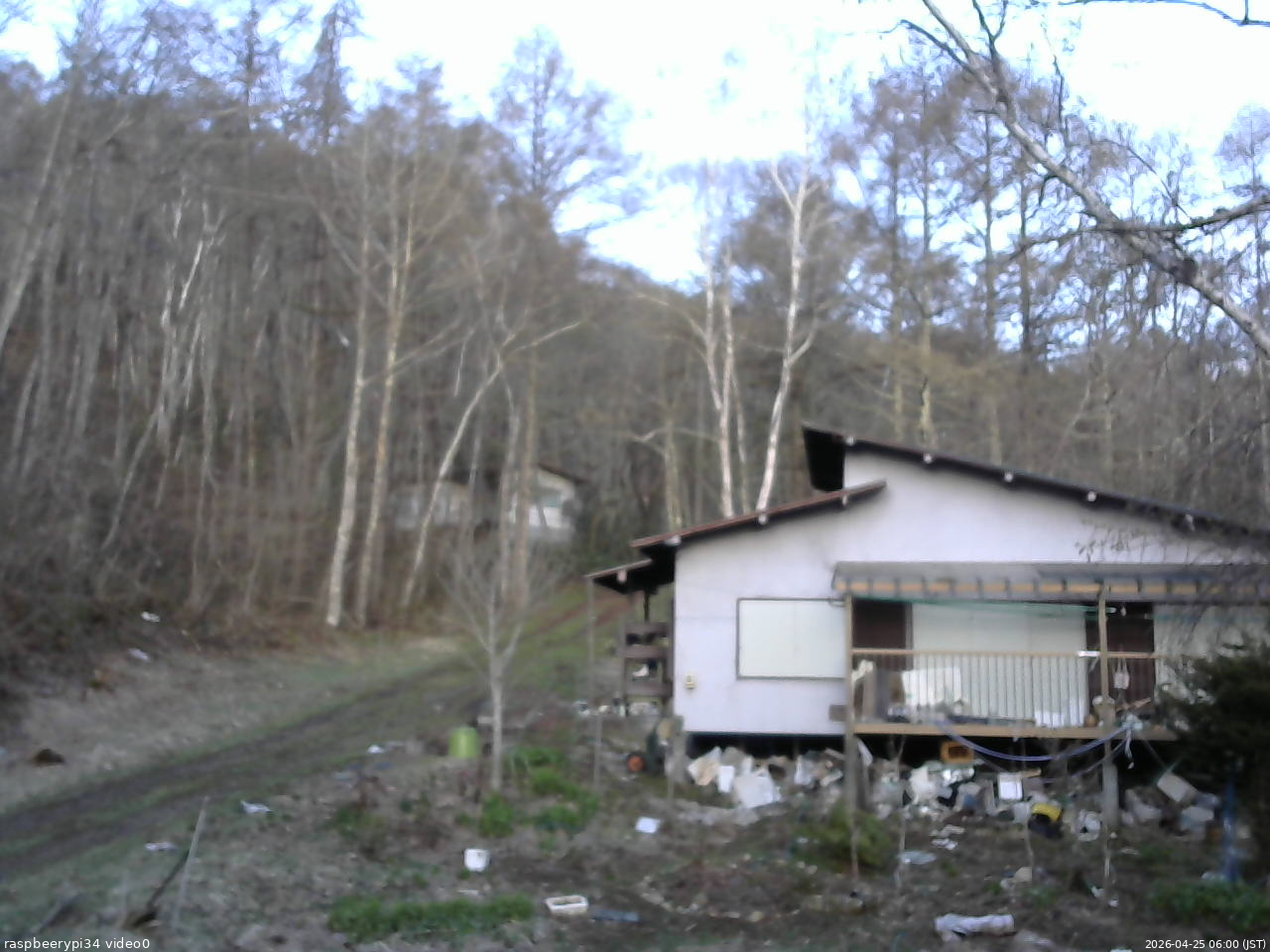 長野県菅平高原 ゆたか山荘 西側(坂上) 2026/04/25 06:00