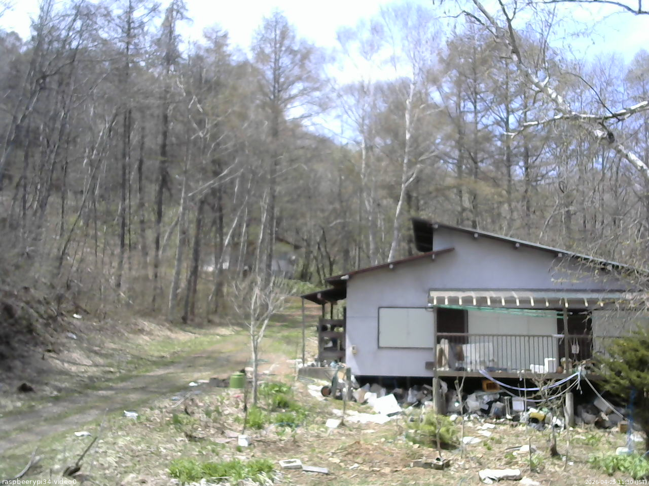 長野県菅平高原 ゆたか山荘 西側(坂上) 2026/04/25 11:30