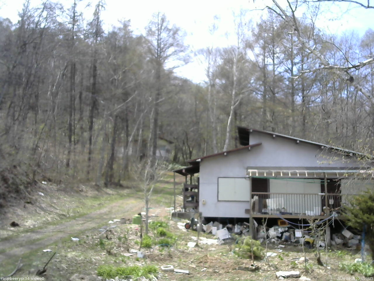 長野県菅平高原 ゆたか山荘 西側(坂上) 2026/04/25 12:45