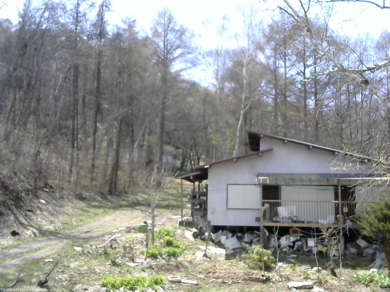 長野県菅平高原 ゆたか山荘 西側(坂上) 2026/04/25 13:30