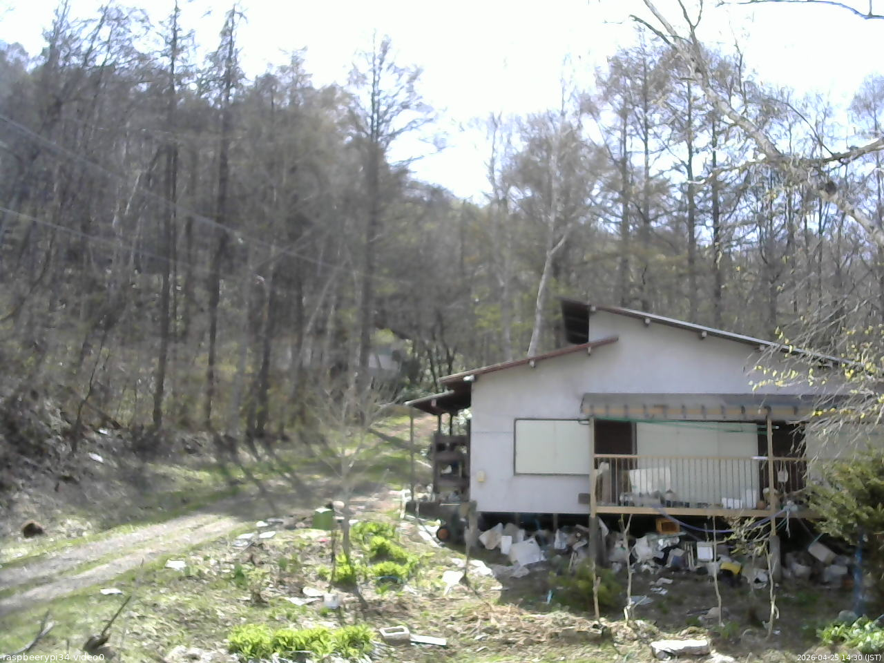 長野県菅平高原 ゆたか山荘 西側(坂上) 2026/04/25 14:30