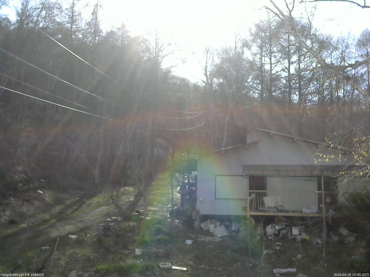 長野県菅平高原 ゆたか山荘 西側(坂上) 2026/04/25 15:45