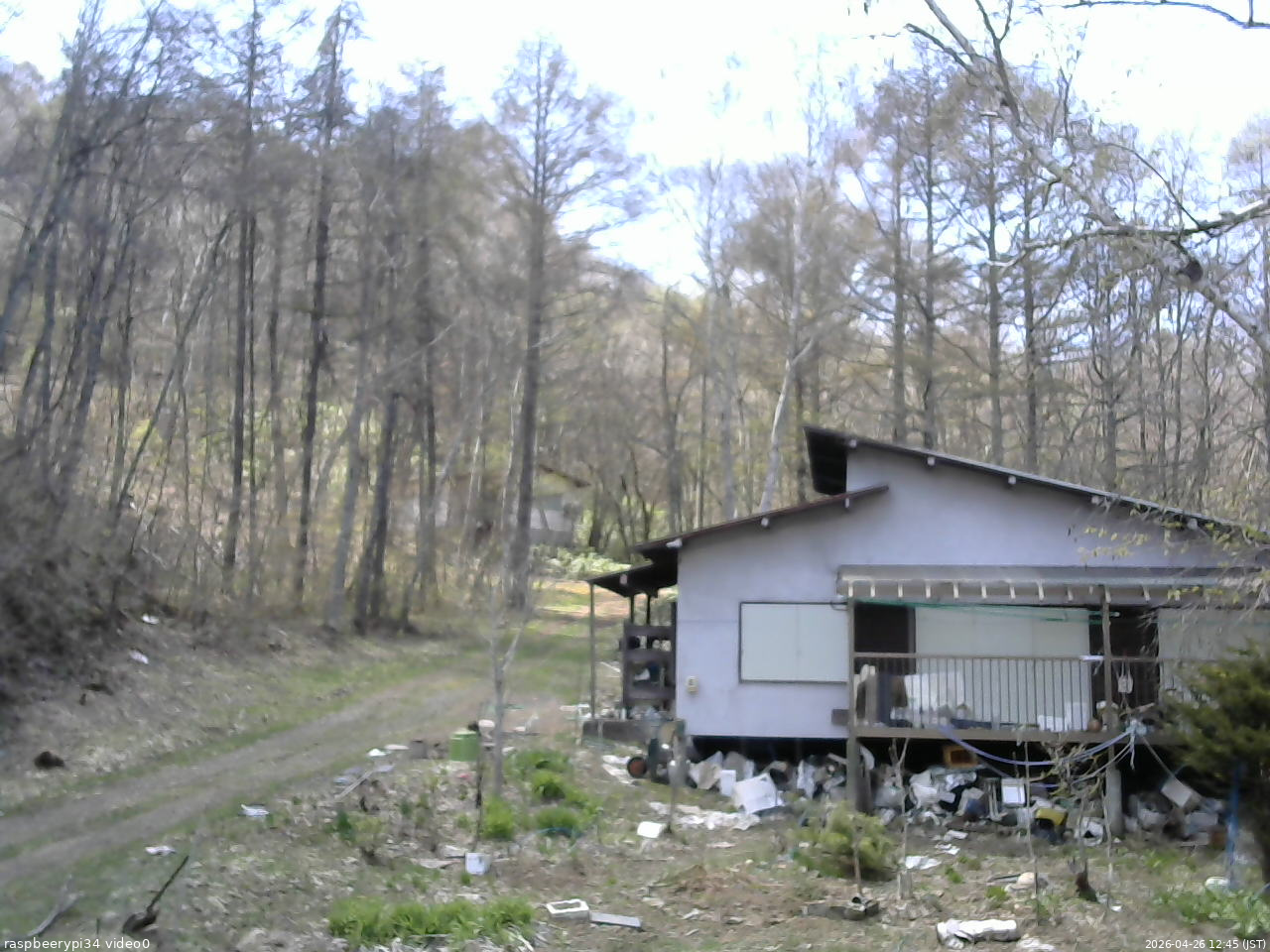 長野県菅平高原 ゆたか山荘 西側(坂上) 2026/04/26 12:45