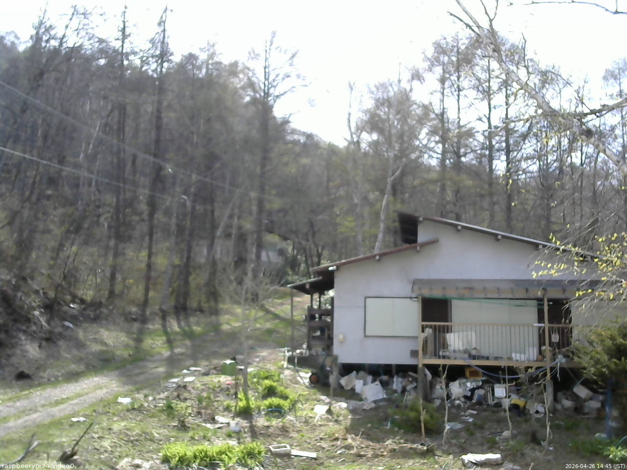 長野県菅平高原 ゆたか山荘 西側(坂上) 2026/04/26 14:45