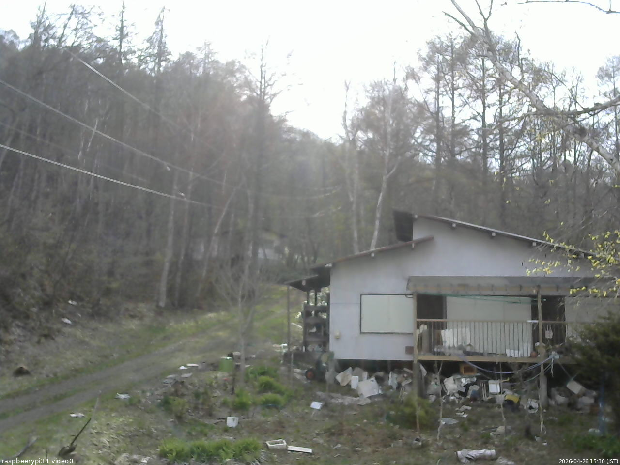 長野県菅平高原 ゆたか山荘 西側(坂上) 2026/04/26 15:30