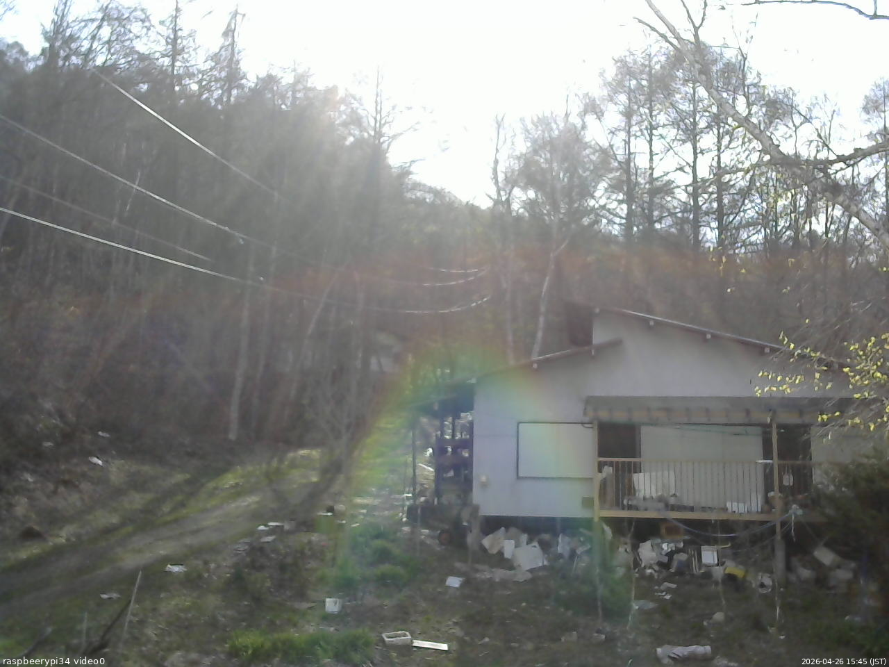 長野県菅平高原 ゆたか山荘 西側(坂上) 2026/04/26 15:45