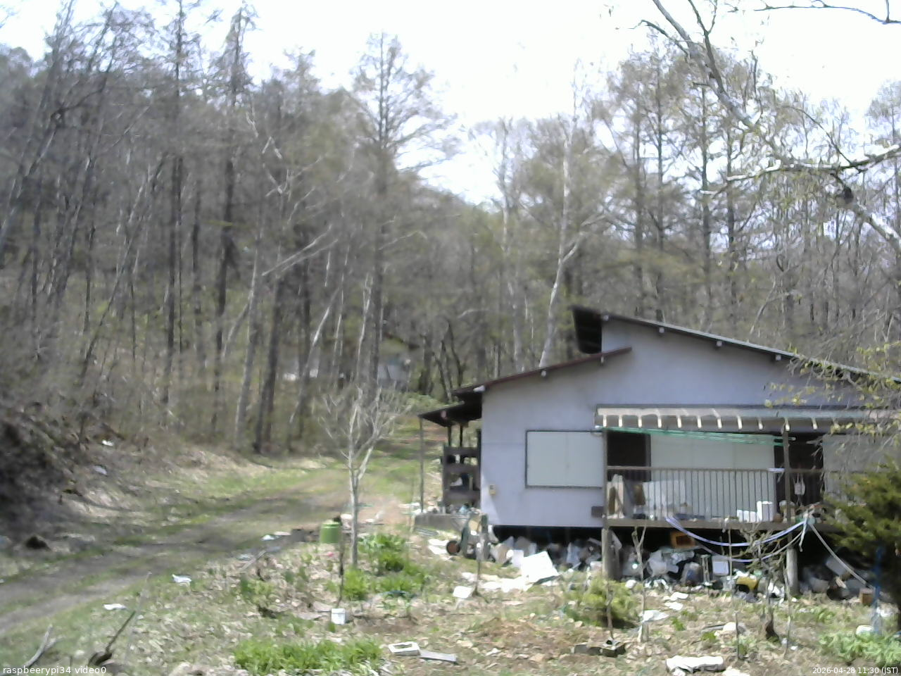 長野県菅平高原 ゆたか山荘 西側(坂上) 2026/04/28 11:30