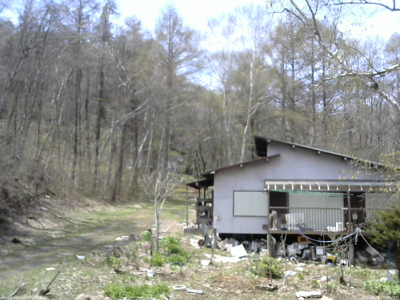 長野県菅平高原 ゆたか山荘 西側(坂上) 2026/04/28 11:45