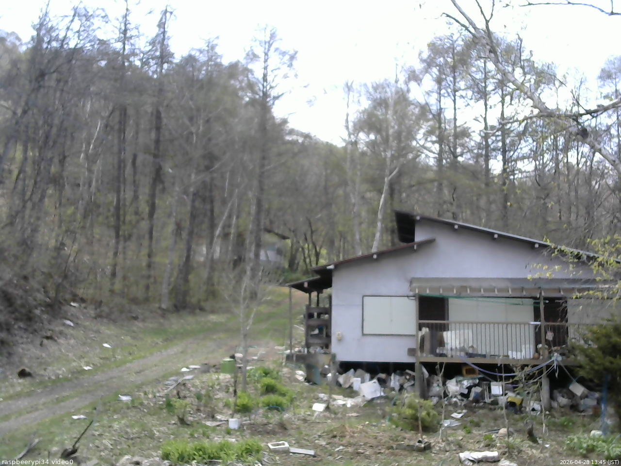 長野県菅平高原 ゆたか山荘 西側(坂上) 2026/04/28 13:45
