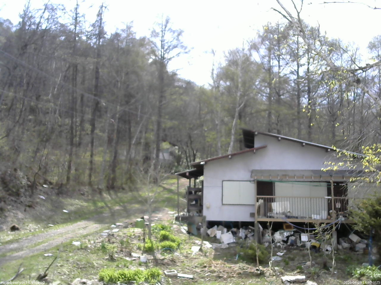 長野県菅平高原 ゆたか山荘 西側(坂上) 2026/04/28 14:30