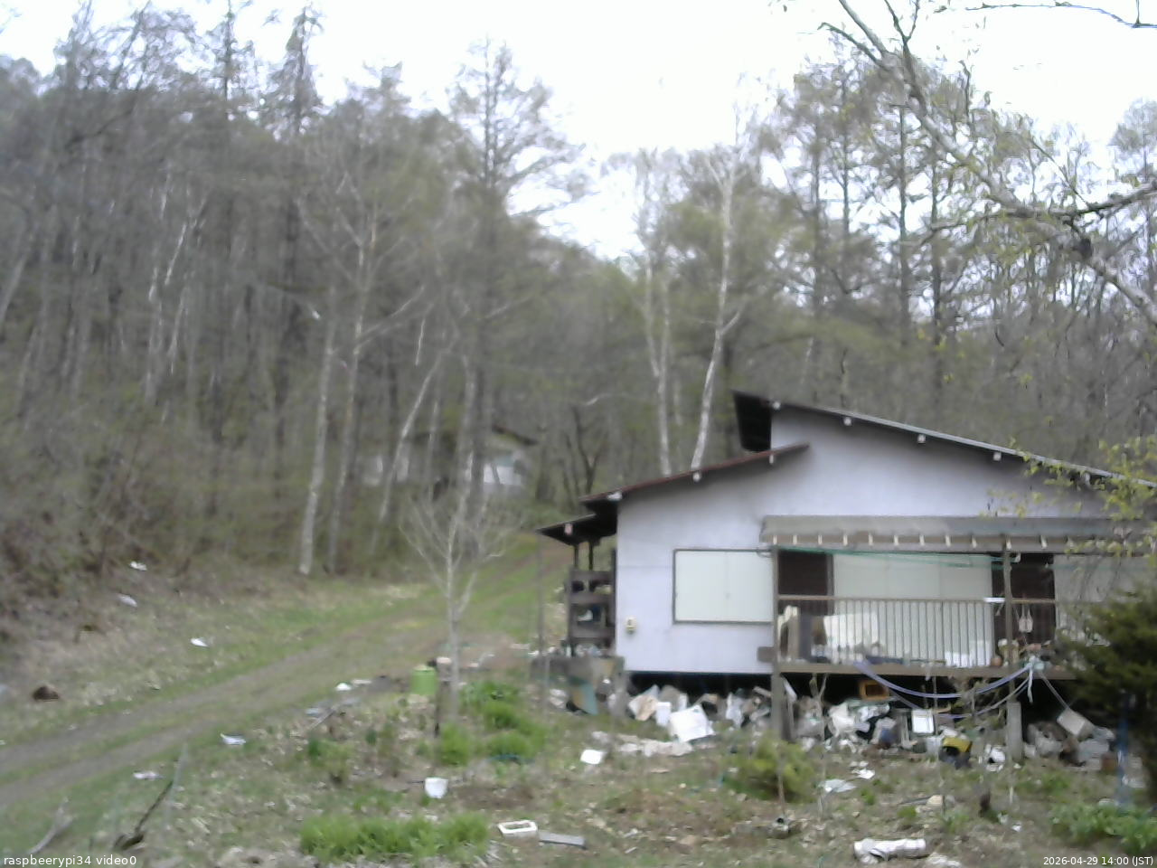 長野県菅平高原 ゆたか山荘 西側(坂上) 2026/04/29 14:00