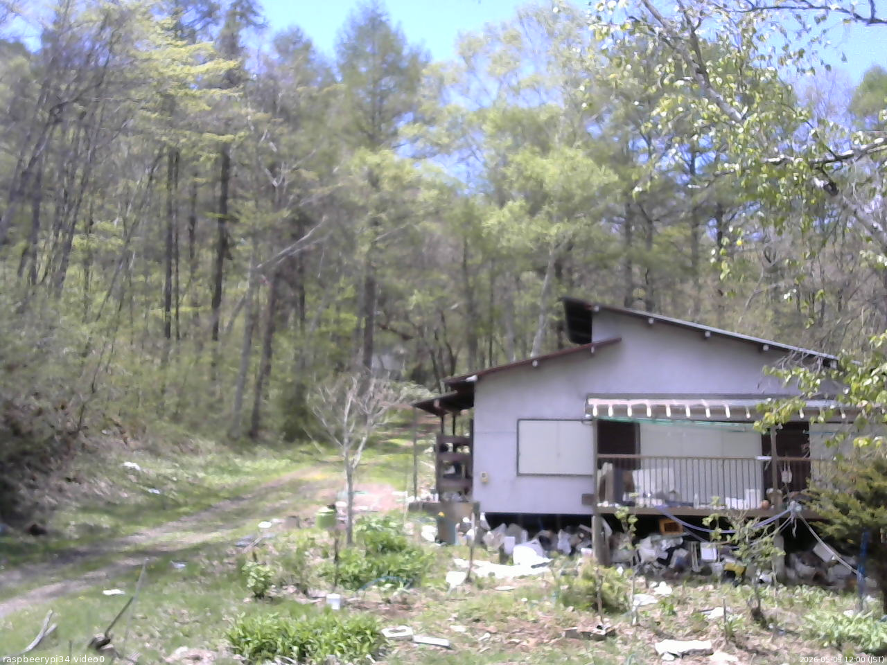 長野県菅平高原 ゆたか山荘 西側(坂上) 2026/05/09 12:00