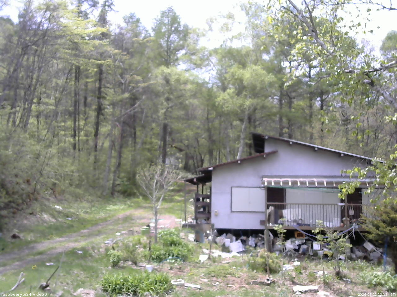 長野県菅平高原 ゆたか山荘 西側(坂上) 2026/05/12 12:15